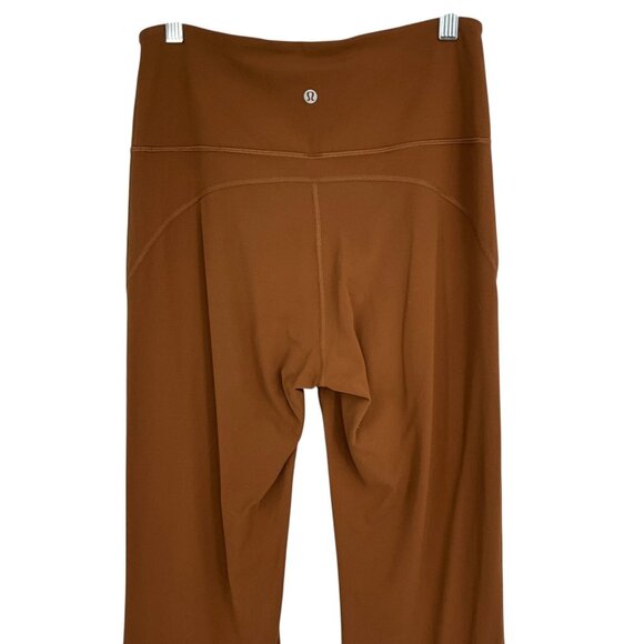 Lululemon Groove Super High Rise Flared Pant Nulu Roasted Brown Size 10 - Picture 4 of 6